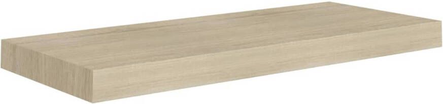 The Living Store Wandplank Stijlvol Wanddecoratie Afmetingen- 60x23.5x3.8 cm Kleur- Eiken Materiaal