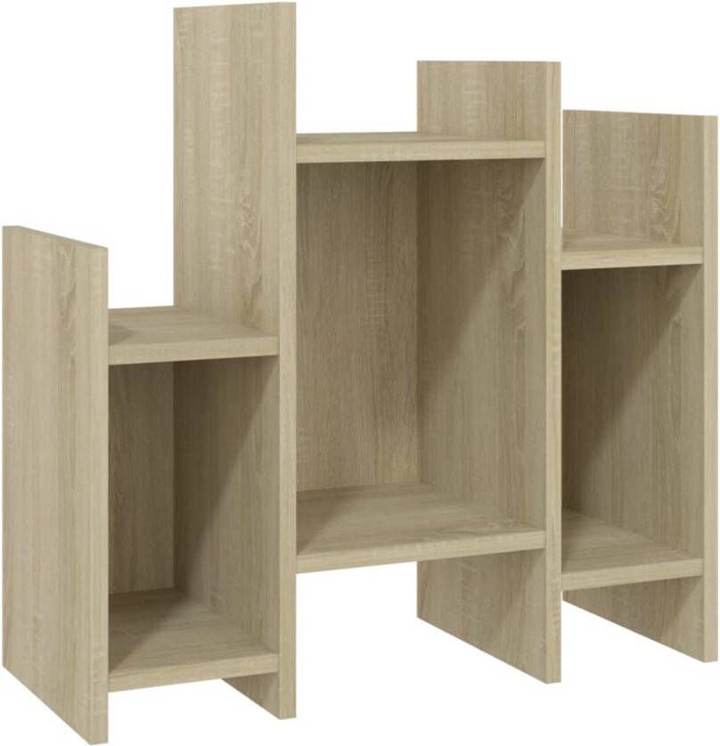 The Living Store Zijkast Spaanplaat Sonoma eiken 60 x 26 x 60 cm 6 schappen