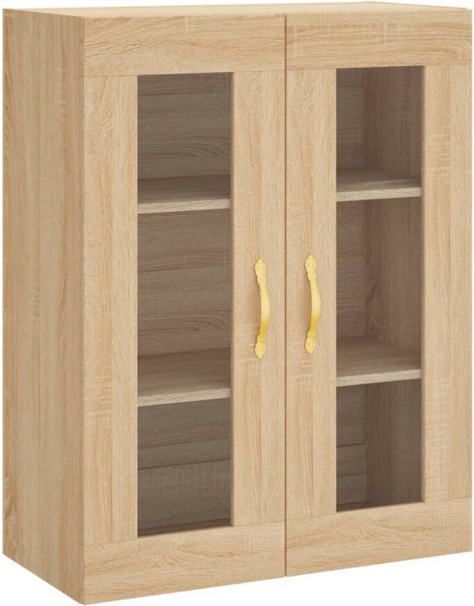 The Living Store Zwevende Opbergkast Sonoma Eiken 69.5 x 34 x 90 cm Duurzaam Hout