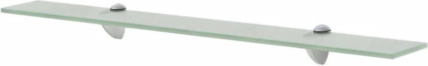 The Living Store Zwevende Plank Glas 70 x 10 cm Matglas