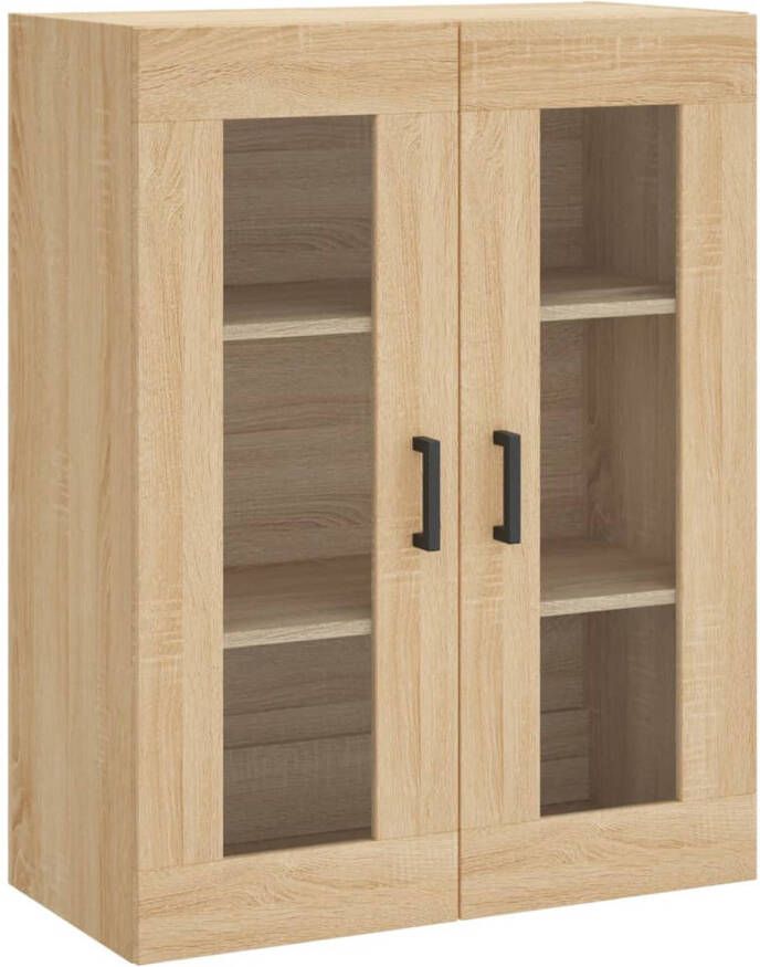 The Living Store Zwevende Wandgemonteerde Kast Sonoma Eiken 69.5 x 34 x 90 cm Duurzaam Materiaal