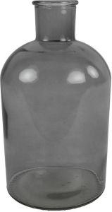 Countryfield Vaas grijs|transparant glas fles D17 x H31 cm