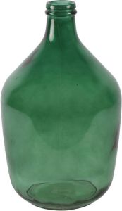 Countryfield vaas groen transparant glas XL fles D23 x H38 cm