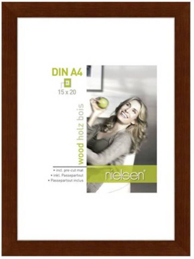 No brand Nielsen fotolijst Apollon passe-partout 21 x 29 7 cm hout bruin