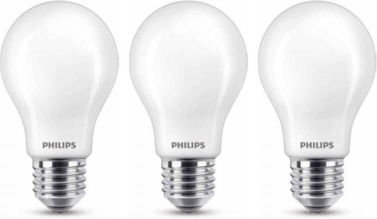 Philips LED standaard lamp mat niet dimbaar (3-pack) E27 A60 7W 806…