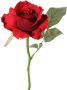 Top Art Kunstbloem roos Alice de luxe rood 30 cm kunststof steel decoratie Kunstbloemen - Thumbnail 1
