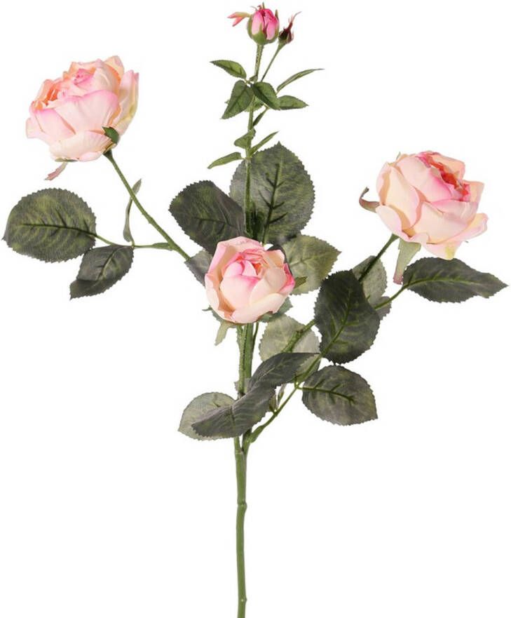 Top Art Kunstbloem roos Ariana roze 73 cm plastic steel decoratie bloemen Kunstbloemen