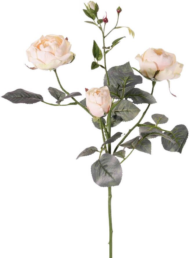 Top Art Kunstbloem roos Ariana wit 73 cm kunststof steel decoratie bloemen Kunstbloemen