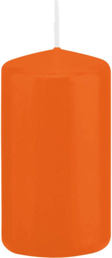 Trend Candles 1x Kaarsen oranje 6 x 12 cm 40 branduren sfeerkaarsen Stompkaarsen