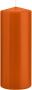 Trend Candles 1x Oranje cilinderkaarsen stompkaarsen 8 x 20 cm 119 branduren Geurloze kaarsen oranje Stompkaarsen - Thumbnail 1