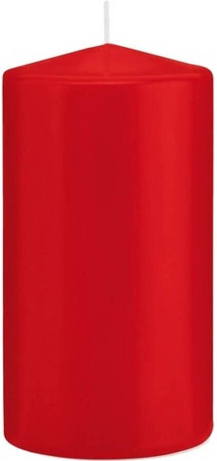 Trend Candles 1x Rode cilinderkaars stompkaars 8 x 15 cm 69 branduren Geurloze kaarsen Woondecoraties Stompkaarsen