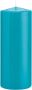 Trend Candles 1x Turquoise blauwe cilinderkaarsen stompkaarsen 8 x 20 cm 119 branduren Geurloze kaarsen turkoois blauw Stompkaarsen - Thumbnail 1