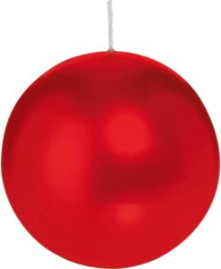 Trend Candles 1x Rode bolkaars 8 cm 25 branduren Ronde geurloze kaarsen Woondecoraties bolkaarsen