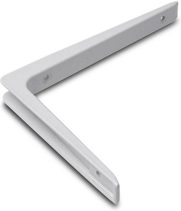 Merkloos 4x stuks plankdrager plankdragers aluminium wit 30 x 20 cm schapdragers planksteun planksteunen plankendragers Plankdragers