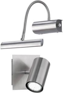 TRIO Bundel Marley Opbouwspots 1 spot & Wandlamp Curtis Nikkel