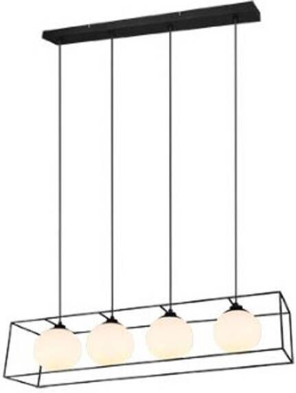 TRIO hanglamp Gabbia 100 x 150 cm 4x E14 staal 40W zwart