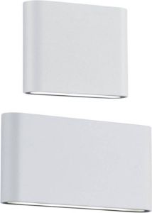 TRIO Leuchten Thames II Buitenwandlamp Wit mat 11 cm & Leuchten Thames II Buitenwandlamp Wit mat 17 cm