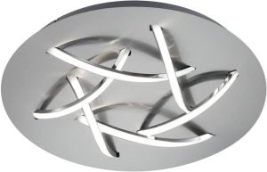 TRIO plafondlamp Dolphin 45 cm staal acryl zilver wit