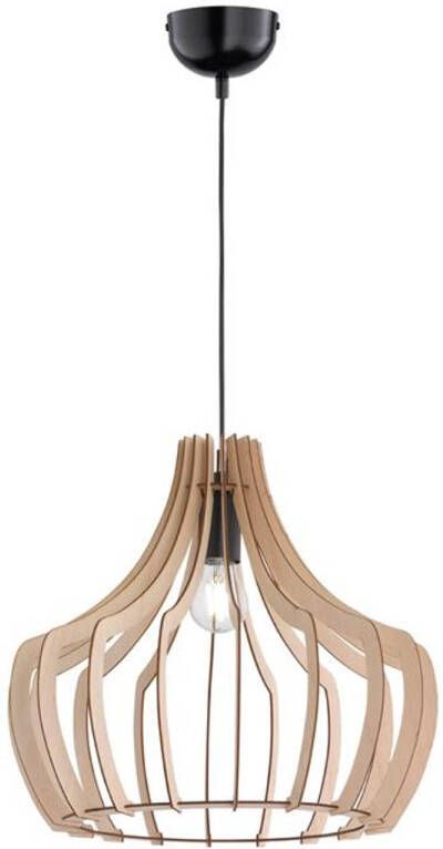 TRIO Reality Hanglamp Wood Houtkleur