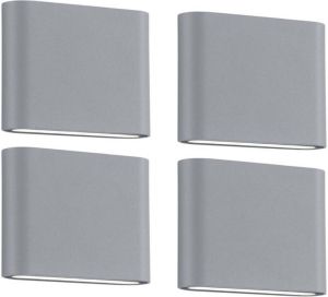 TRIO Thames II Buitenwandlamp Titaan 11 cm 4 stuks