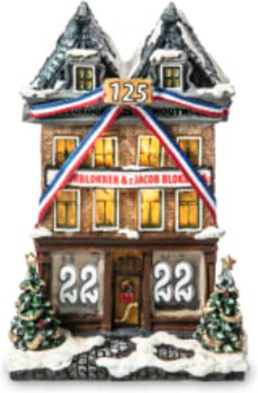 Typisch Hollands Kersthuisje : Blokker winkeltje remake 125 jaar met Led verlichting