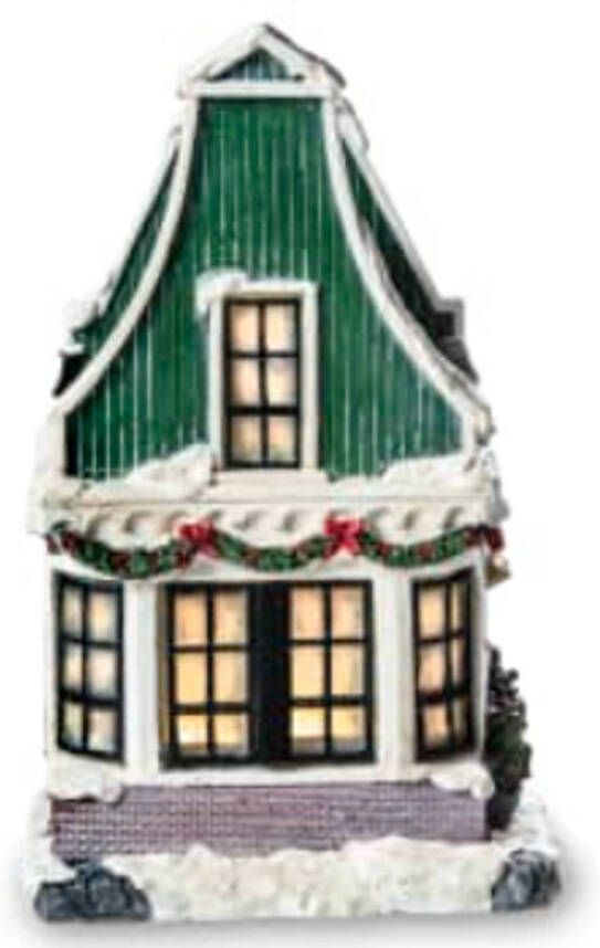 Typisch Hollands Kersthuisje : Zaans huisje met LED verlichting