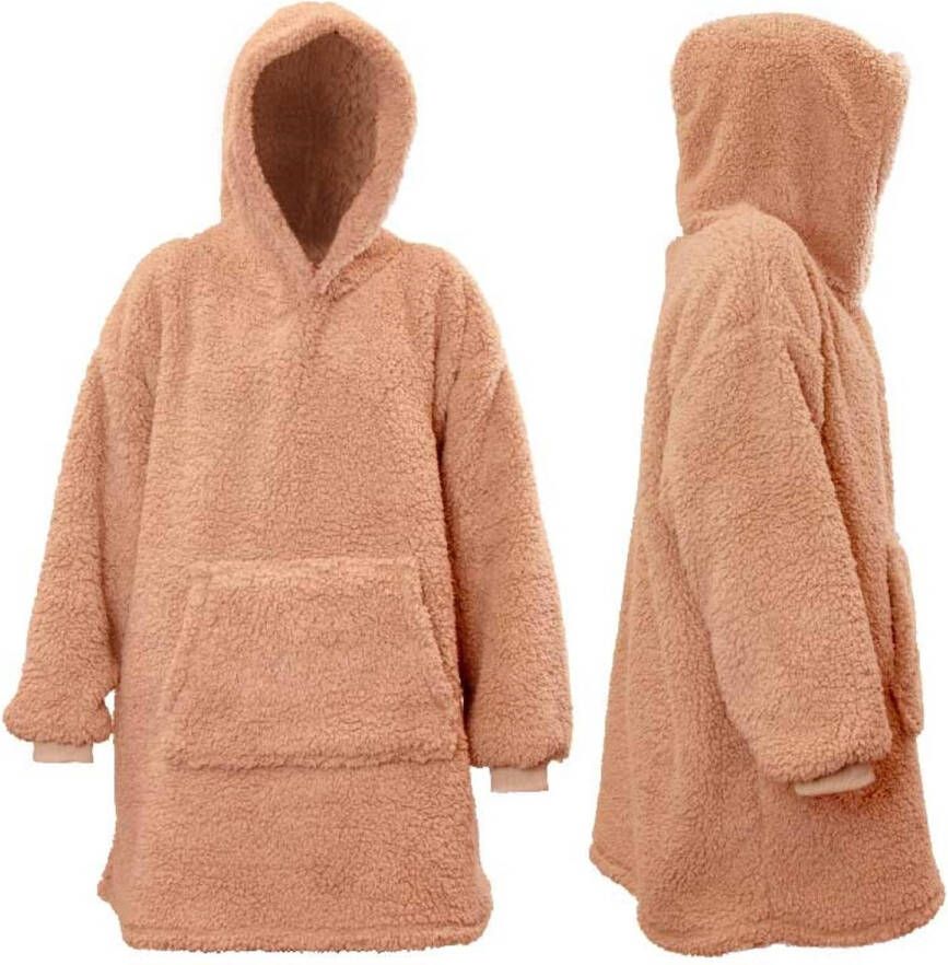 Unique Living Hoodie Teddy 70x50cm Old Pink