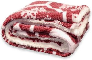 Unique Living Jul fleece plaid Fleece polyester 150x200 cm Red