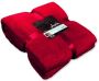 Unique Living plaid deken Justin rood polyester 150 x 200 cm Plaids - Thumbnail 1
