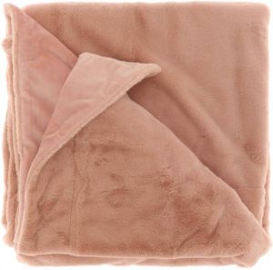 Unique Living Klaas Fleece Plaid Fleece Polyester 150x200 Cm Old Pink