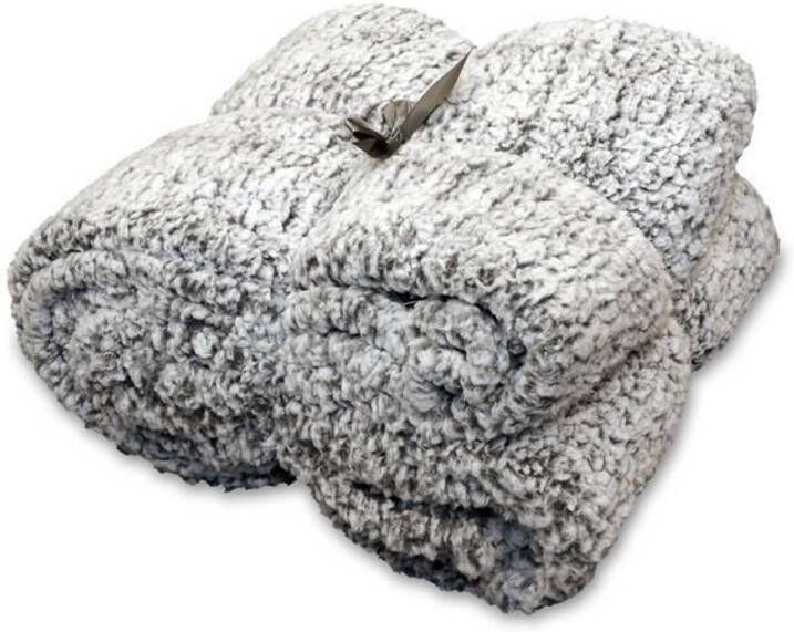 Unique Living Knut fleece plaid 100% polyester 150x200 cm Dark grey