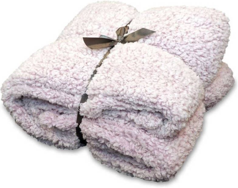 Unique Living Knut fleece plaid 100% polyester 150x200 cm Old Pink