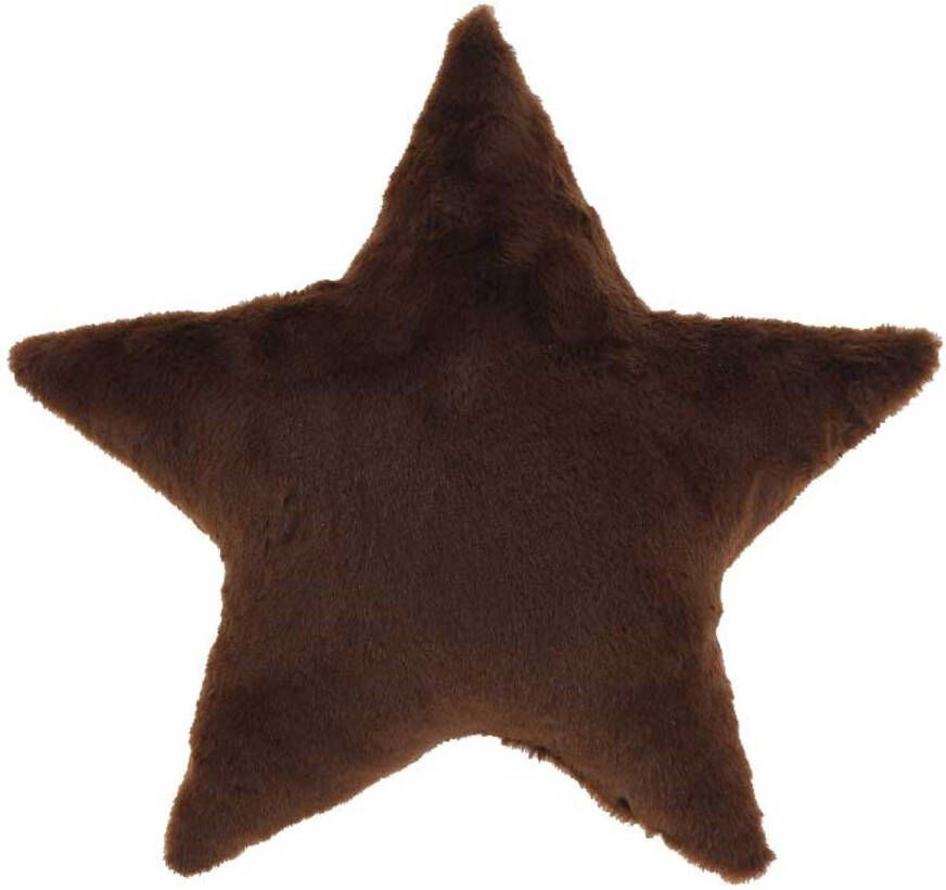 Unique Living Kussen Star 44x44cm Brown