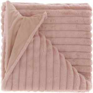 Unique Living Peppe Fleece Plaid Fleece Polyester 150x200 Cm Old Pink