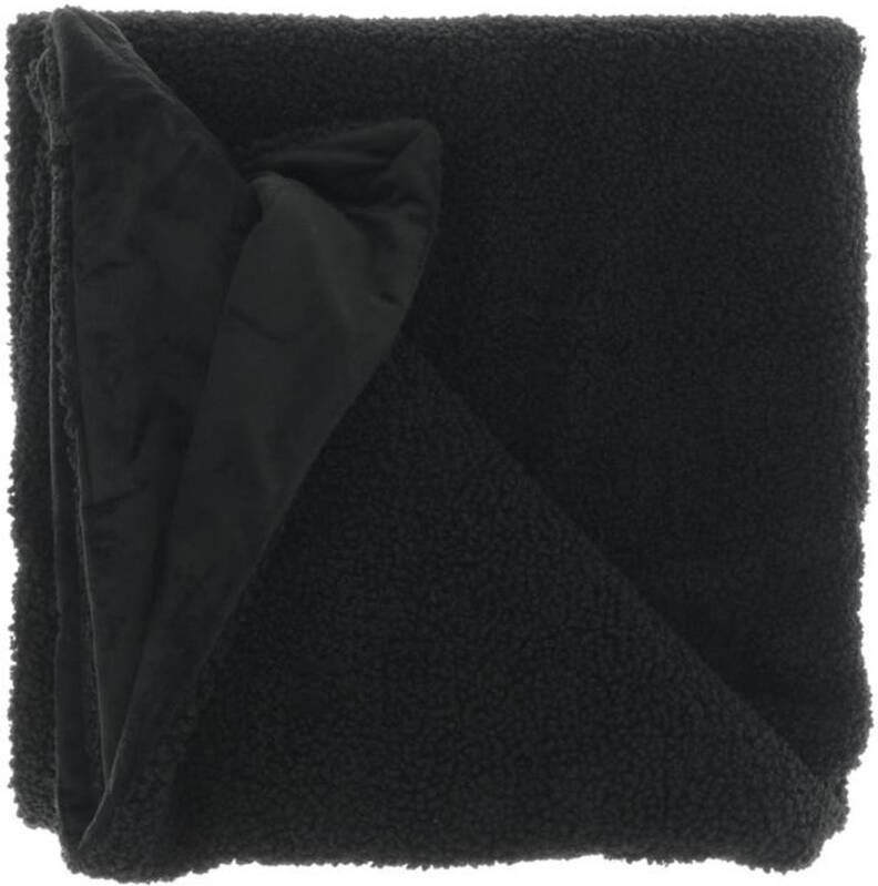 Unique Living Romie fleece plaid Fleece polyester 150x200 cm Black