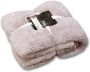 Unique Living Teddy fleece plaid Fleece polyester 150x200 cm Pebble - Thumbnail 2