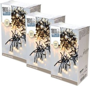 Universeel Kerstverlichting Lichtsnoer 3 stuks 1800 LED&apos;s Lengte: 36 meter Extra warm wit