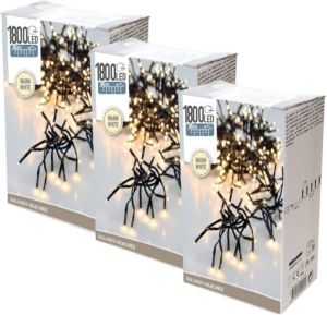 Universeel Kerstverlichting Lichtsnoer 3 stuks 1800 LED&apos;s Lengte: 36 meter Warm wit