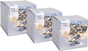 Universeel Kerstverlichting Lichtsnoer 3 stuks 720 LED&apos;s Lengte: 54 meter Extra warm wit