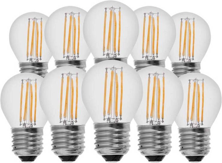 V-tac VT-1980-N 10-pack Filament LED lampen kogel E27 4W 350 Lm 3000K