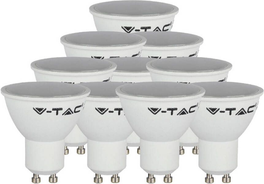 V-tac VT-247 10-pack LED spotjes GU10 6.5W 480 Lm 3000K