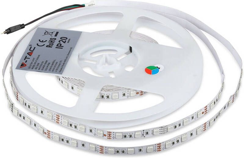 V-tac VT-5050 60 IP20-RGB Set LED Striplight Kits EU Stekker IP20 RGB 5m Rol