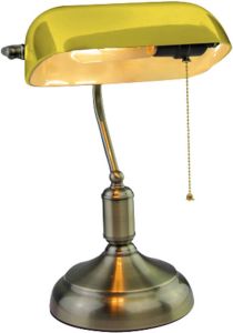 V-tac Vt-7151 Bankierslamp Geel Glas Notarislamp E27