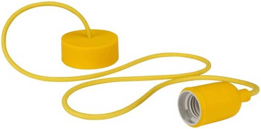 Velleman hanglamp 100 cm E27 siliconen textiel geel