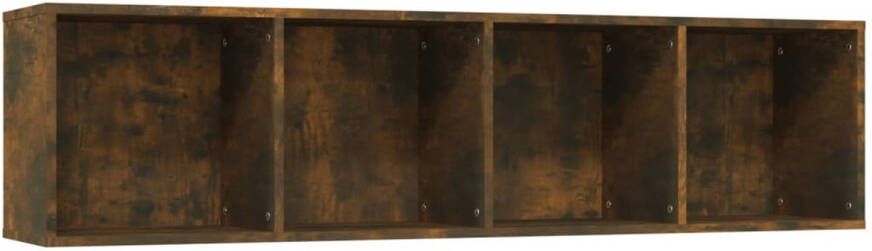 VidaXL Boekenkast|tv-meubel 143x30x36 cm bewerkt hout gerookt eiken