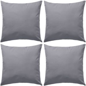 VidaXL buitenkussens 45x45 cm grijs 4 st