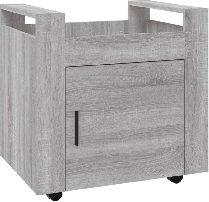 VidaXL Bureaukastje 60x45x60 cm bewerkt hout grijs sonoma eikenkleurig