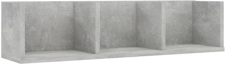 VidaXL Cd-wandschap 75x18x18 cm bewerkt hout betongrijs