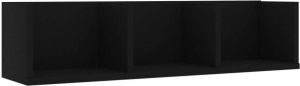 VidaXL Cd-wandschap 75x18x18 cm bewerkt hout zwart