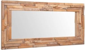 VidaXL Decoratieve spiegel rechthoekig 120x60 cm teakhout
